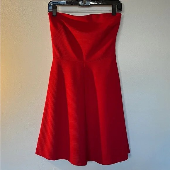 The Limited Strapless Red Fit-and-Flare Dress - Picture 1 of 4